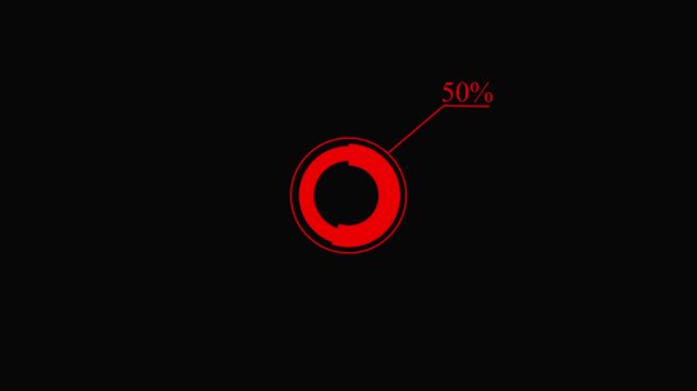 Red pie chart infographic with 30 percent on black background percentage