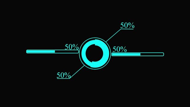 Infographic 30 Percent Distribution Chart with Four Equal Sections on Black Background four sections