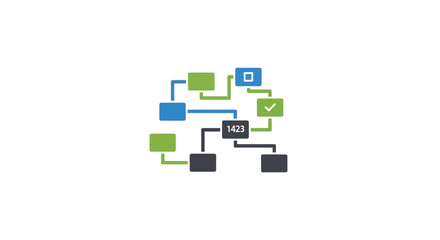 Flowchart diagram with colored boxes.