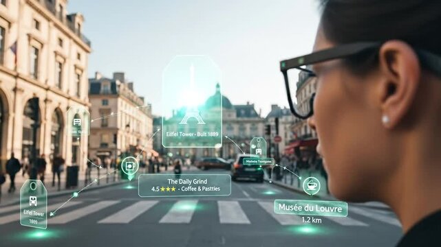 Augmented Reality Navigation in Paris - A Futuristic Vision.