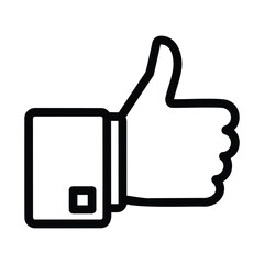 Obraz premium Black thumbs up hand holding smartphone outline in monochrome mobile phone