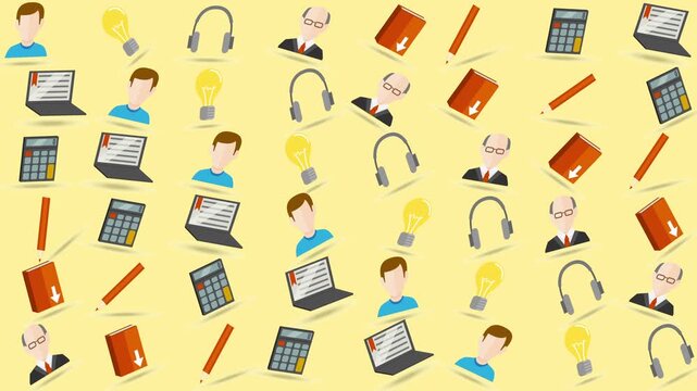Assortment of office and study related icons for presentations, websites, educational materials, and business projects. Perfect for digital design.
