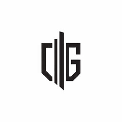 Fototapeta premium Modern Geometric Logo Design Featuring Interlocking Letters C, I, and G.