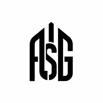 Monogram ASG logo design in black and white.