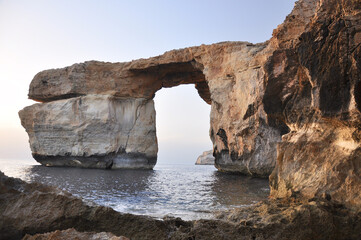 Fototapeta premium Rock formation on a calm Mediterranean Sea