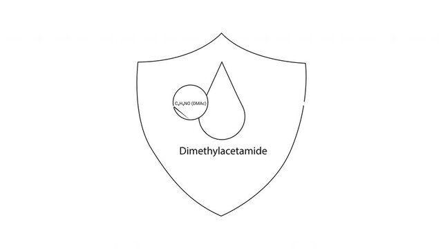 Dimethylacetamide Shield - Chemical Safety and Protection Visual.