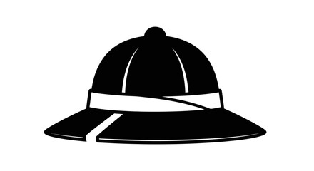 Fototapeta premium Black Baseball Cap with White Band.