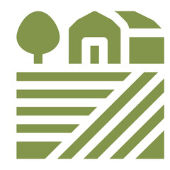 Green Farm Landscape Icon
