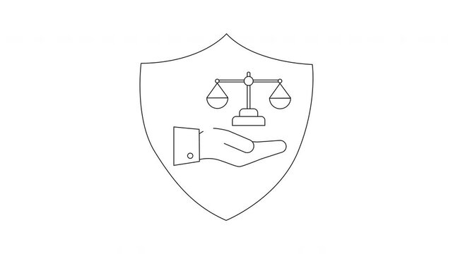 Legal Protection Icon Animation - Justice, Law, and Security.