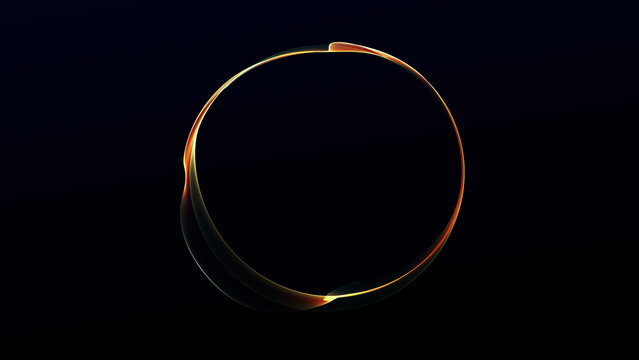 Glowing orange plasma energy sphere with hot luminous waves. Futuristic digital orb with soft fire light and smooth gradient glow, abstract dark energy technology background.