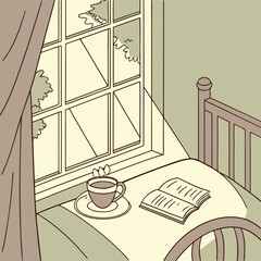 Morning Sunlight Stream Bedroom Window Peaceful Routine