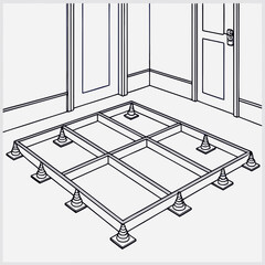 Raised Access Floor Pedestal System - Modern Construction
