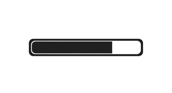 Black and white progress bar icon.