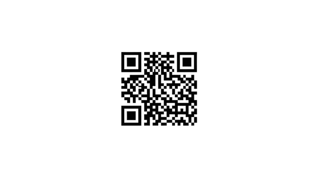 Black and white QR code symbol.