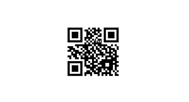 Black and white QR code symbol.