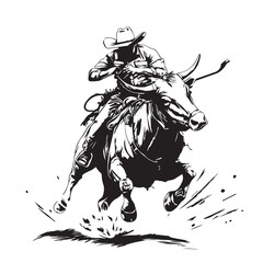 bull on a white background vector