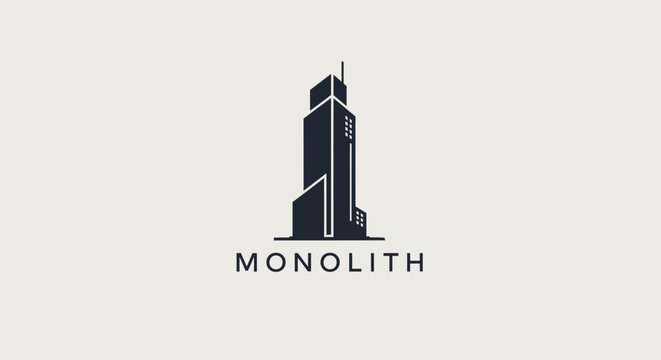 Monolith logo with skyscraper design.