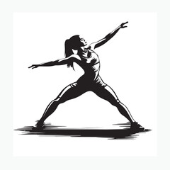 silhouette of a woman dancing