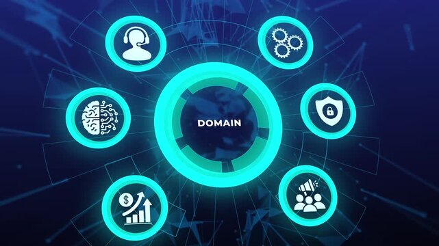 Internet Domain Name Registration and Network Website Concept