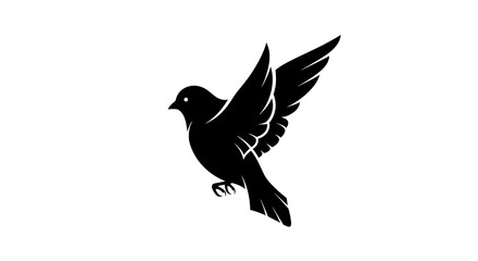 Fototapeta premium Bird Silhouette Facing Backward