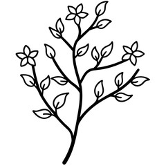 Fototapeta premium Hibbertia Dentata Resilience - Golden Climbing Flower Illustration