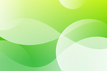 緑のグラデーションと曲線が重なる抽象的な背景デザイン素材