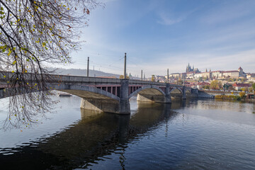 Manesuv Bridge over the Vltava River, Prague, Czech Republic