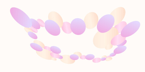 Fototapeta premium Abstract background with pastel matte spheres 3d render. Spring pink, purple and beige balls with blank place for display cosmetic product, mockup ad banner. Decoration element design. 3D Illustration