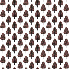 tree mixed seamless pattern