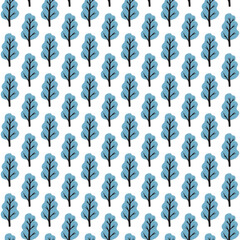 tree mixed seamless pattern