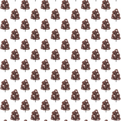 tree mixed seamless pattern