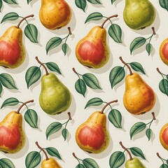 Obraz premium seamless background with pears