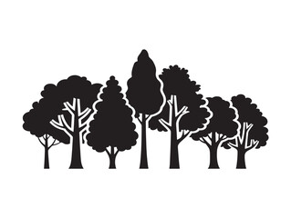 Simple rural garden silhouette for stunning agricultural illustrations