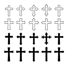 Fototapeta premium Simple Crosses Collection