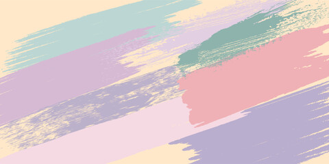 Grunge Background with Pastel Brush Texture. Soft colors for Dynamic Banner or Poster Design with Warm Atmosphere.