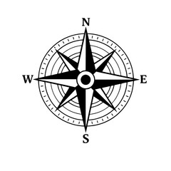 Obraz premium Simple Compass Design Graphic