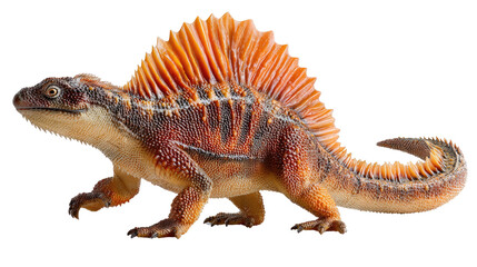 Naklejka premium Prehistoric Predator: A detailed depiction of a prehistoric predator, showcasing its unique features, and rugged texture. Perfect for education and imagination.