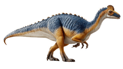Fototapeta premium Ancient Giants: A vividly detailed model of a dinosaur, a snapshot of prehistoric majesty, isolated to highlight the fine texture and scale of this extinct creature.