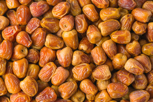 Close-Up of Fresh Saudi Dates, Sukari Variety