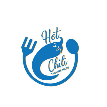 Hot chili logo spicy food design template