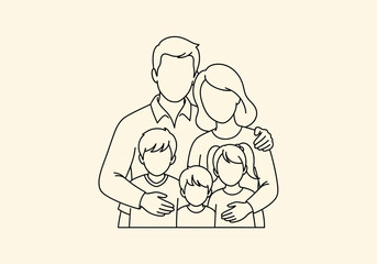 Family Portrait Line Art 2.