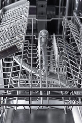 Obraz premium Inside of the dishwasher. Close-up