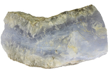 layered agate from Jombo, Malawi isolated on white background