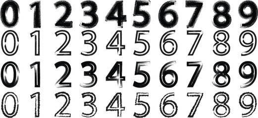 Minimalist black and white number grid vector design Vector