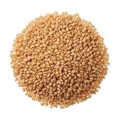 Fototapeta premium Pile of sesame seeds against black background