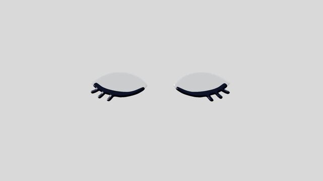 2D Animated Closed Eyes for Sleep and Relaxation Night Video