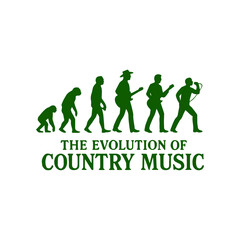 The Evolution of Country Music T-shirt Graphic: From Primate to Rockstar