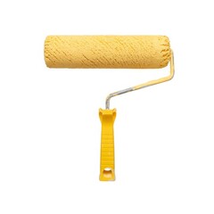 Obraz premium Yellow paint roller tool painting home improvement