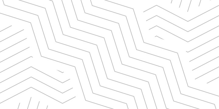 Seamless zigzag lines background in monochrome. Modern template design. Simple white pattern. Vector illustration
