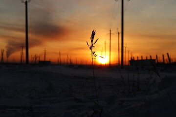 sunset in the mountains